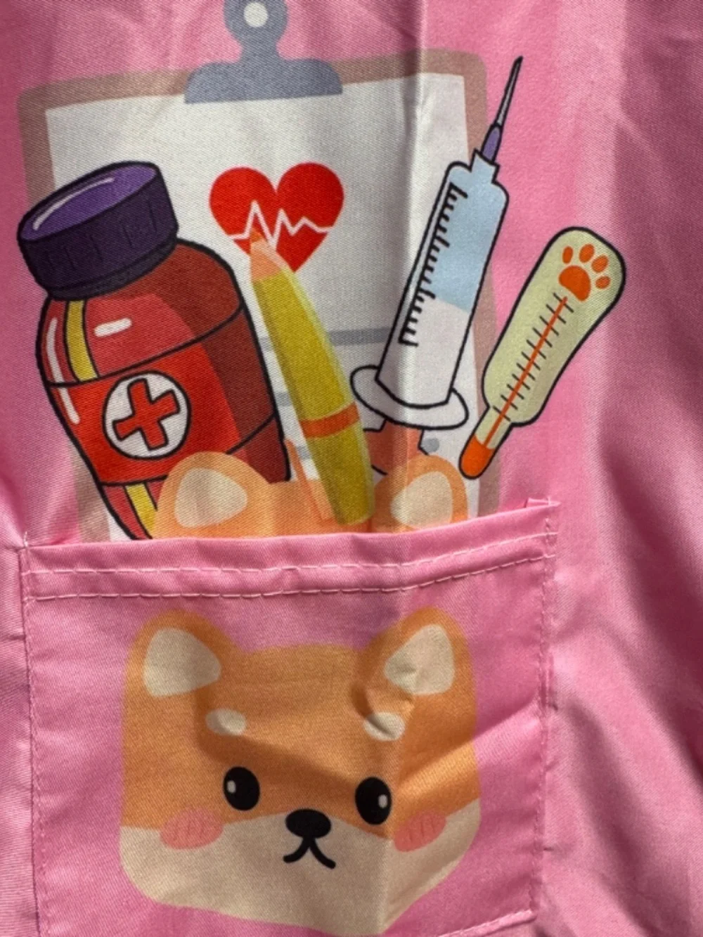 NWOT Kids Pink Veterinarian Costume Jacket One Size Vet Dress Up
